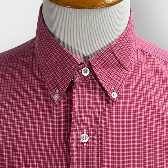 Ralph Lauren Sportsman Red Plaid Shirt Men Large Western Heritage Long Sleeve - Picture 5 of 11